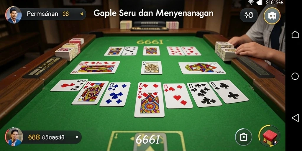 Tampilan gameplay seru dalam permainan Gaple 666I.
