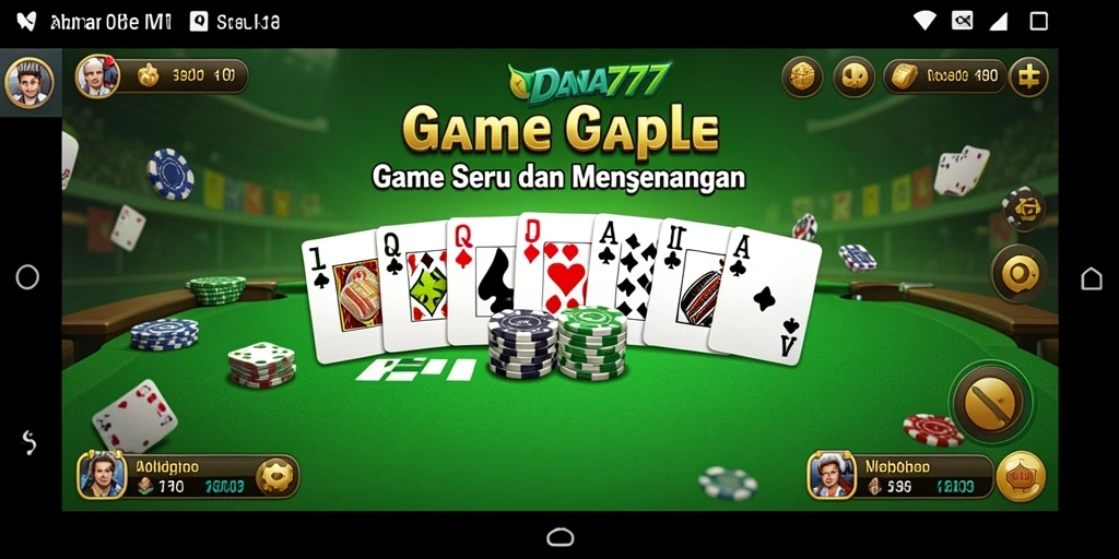 Tampilan gameplay DANA777 yang menarik saat bermain Gaple.