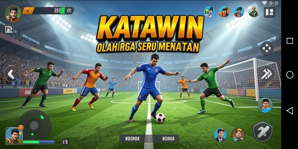 Gameplay seru KATAWIN dengan visual menawan dan tantangan olahraga.