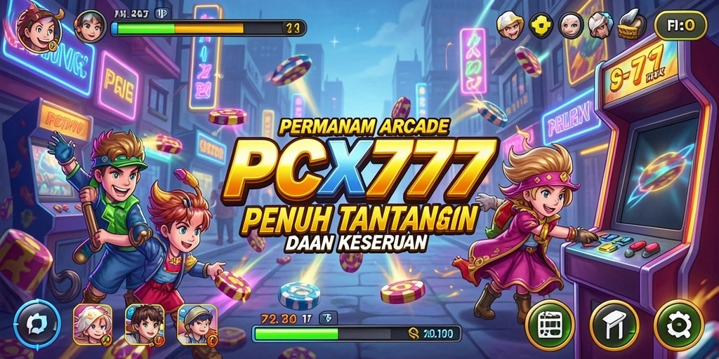 Screenshot utama menunjukkan gameplay seru dan penuh aksi di PCX777.
