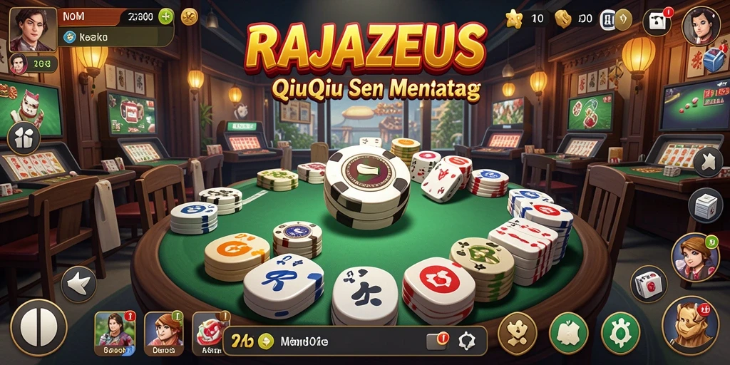 Screenshot gameplay QiuQiu RAJAZEUS yang seru dan menantang.